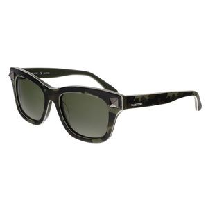 Valentino Army Green Wayfarer Sunglasses